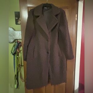 NWOT Brown Long Cozy, Warm Coat - Size Large - Coalition